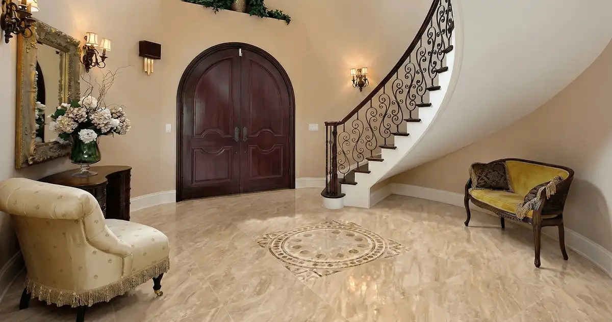 Entrance hall with professionally installed ceramic tile flooring in Saint Louis MO